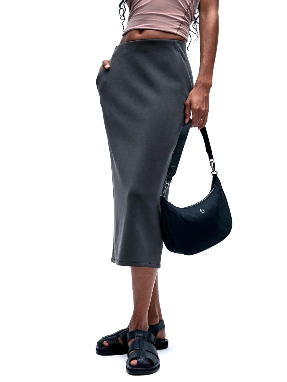LULULEMON, Softstreme High Rise Midi Skirt, Size 14